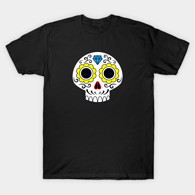 Sugar skull for a cake T-Shirt by adam@adamdorman.com